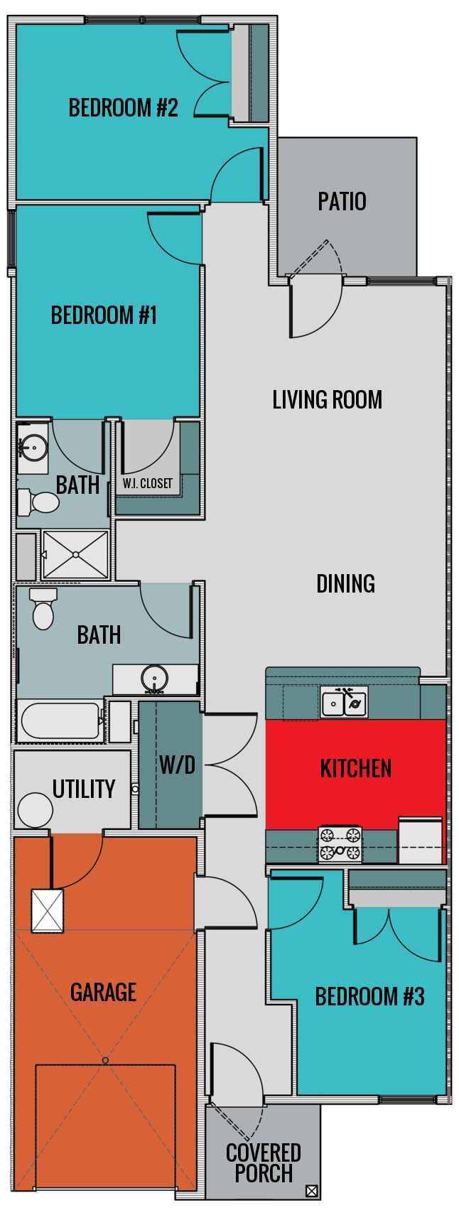 Floor Plans of Cottages on Main in Hortonville, WI